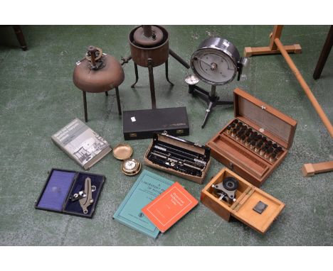 Scientific equipment - A conductivity meter model 5007; a B.D.H. spot test drug outfit,cased; a planimeter; a surface and int