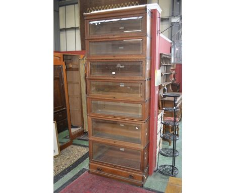 An oak eight section Globe Wernicke bookcase