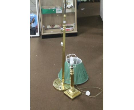 A STANDARD LAMP AND A TABLE LAMP