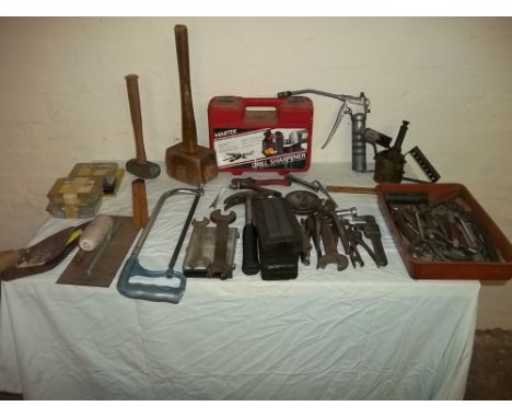 A TRAY OF ASSORTED TOOLS ETC.
