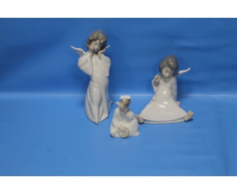 TWO LLADRO AND ONE NAO ANGELS  (3)