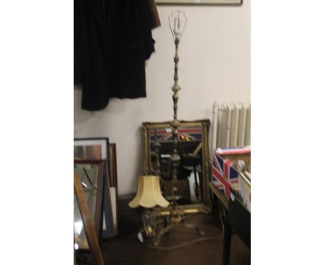 A STANDARD LAMP AND A TABLE LAMP