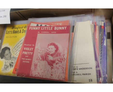 1950S SHEET MUSIC MAINLY FEMALE SINGERS POPULAR MUSIC to include Ruby Murray, Anne Shelton, Eydie Gorme, Shirley Bassey, Alma