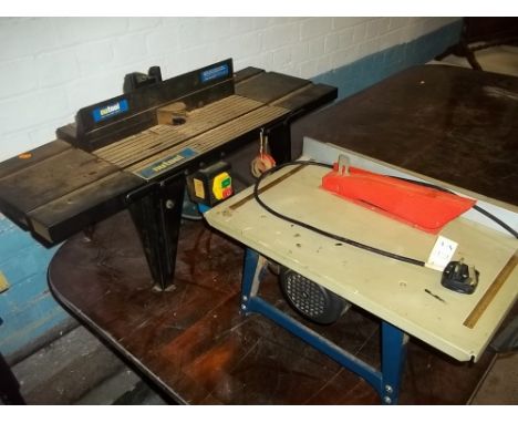 A TABLE SAW TOGETHER WITH A NUTOOL BENCH