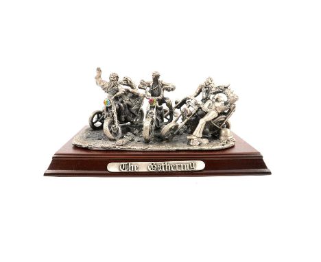A 'Myth &amp; Magic' series Tudor Mint limited edition group, 'The Gathering', numbered 793 of 1,250, on wooden stand, with c
