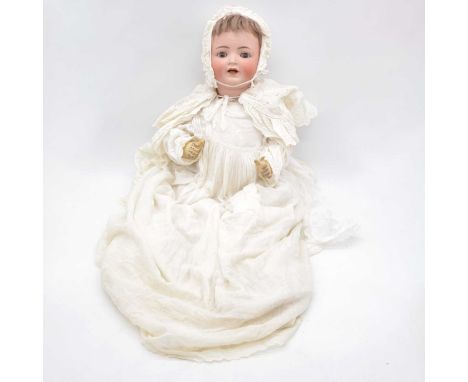 Simon &amp; Halbig for Kammer &amp; Reinhardt, early 20th century bisque head doll, 126 head stamp, 46, googly and sleeping e