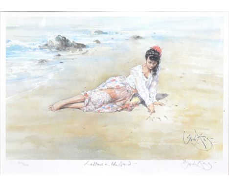 After Gordon King,two colour prints, Reverie &amp; Alexandra, both signed and from an edition of 750, 46x58cm,another pair of