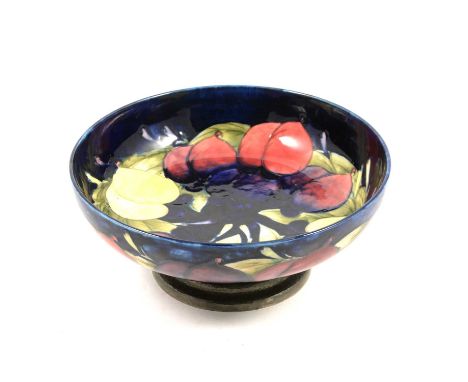 Moorcroft pottery bowl, on a Tudric pewter pedestal base, diameter 24cm.Condition report:There is crazing to the inside and o