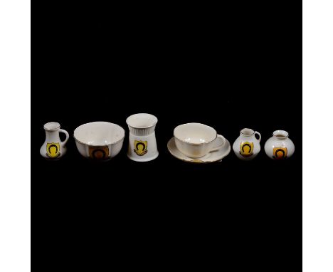 Collection of W H Goss China, all with the crest of Oakham, various shapes and forms.