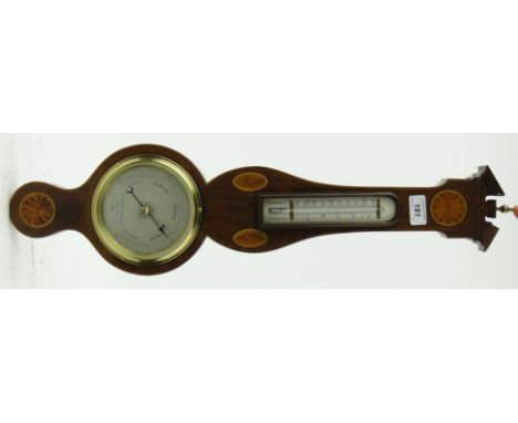 Inlaid aneroid barometer by Negretti & Zambra, 26".