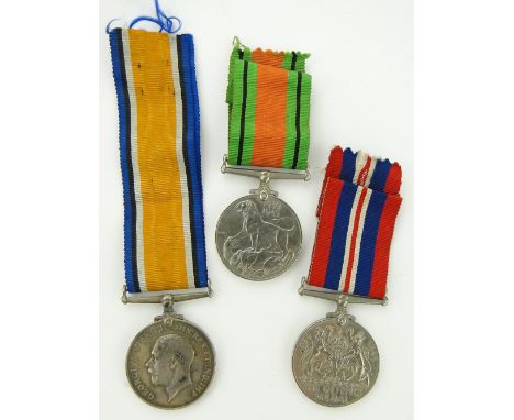A First World War medal and 2 Second War medals.