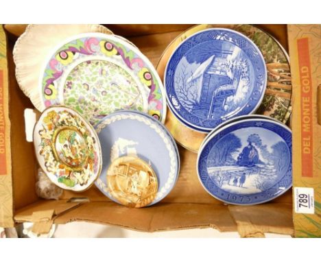 A mixed collection of items to include: Wedgwood &amp; Royal Copenhagen Commemorative plates, Capodimonte Cherub plate, Royal
