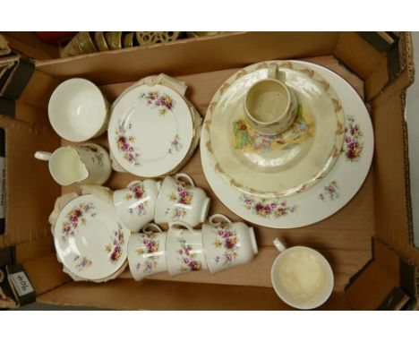 Queen Anne Floral Decorated Tea Set: 