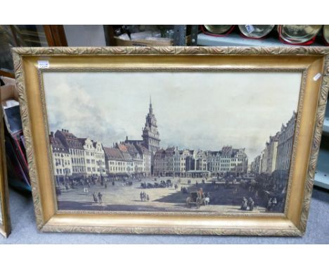 Large Continental Landscape Framed Print: 71 x 105cm 