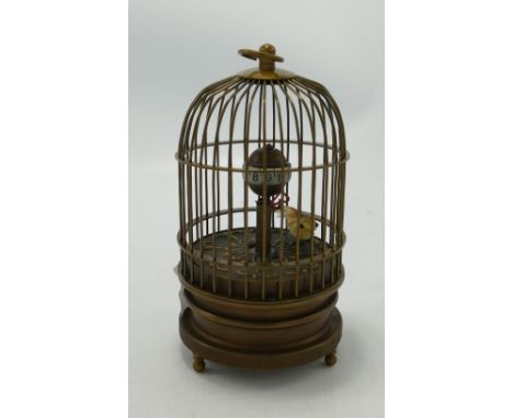 Brass Bird Cage Clock (working) 