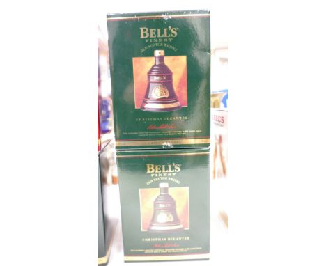 Bells Whisky Commemorative Sealed Ceramic Decanters &amp; Contents(2): 