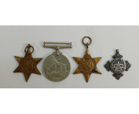 A set of second world war medals: together with a Parish Silver first world war medal for services. (4) 