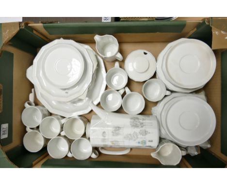 Rosenthal Studio-Line Polygon coffee set decorated with houses and trees: to include 6 cups, saucers, side plates, coffee pot