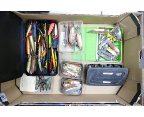 A collection of vintage fishing tackle Toby lures: 