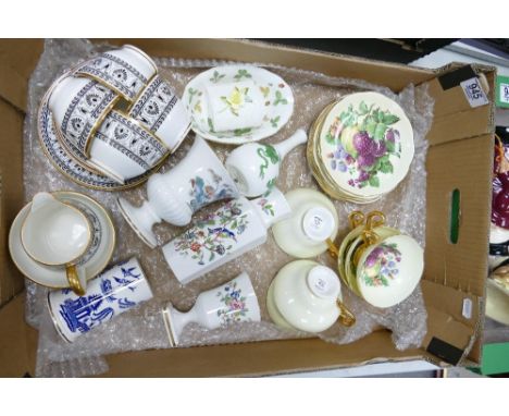 Good tray grouping of tea sets part sets and individual pieces including Coalport: Tea set by Taylor &amp; Kent, Crown Staffs