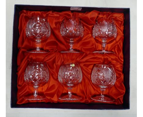 Boxed Regency Crystal Cognac Glass Set: 