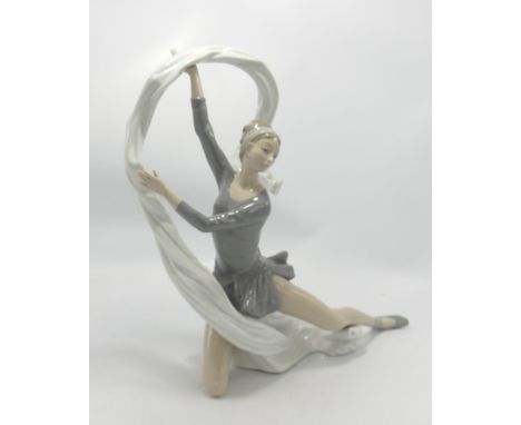 Large Nao ballerina figure Dancer with Veil. H.35cm, boxed. 