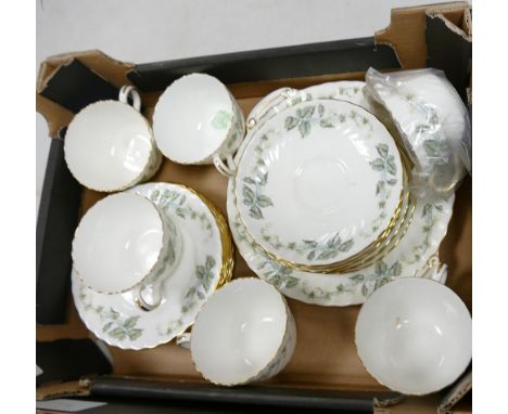 Minton Greenwich part tea set: to include 6 trio's and 1 cake plate 