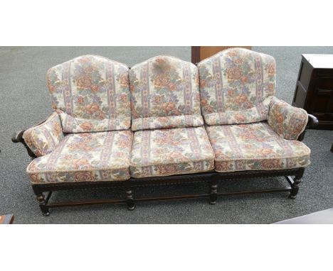 Mid Century Ercol Yorkshire Design 3 seater settee: length 210cm, depth 77cm 