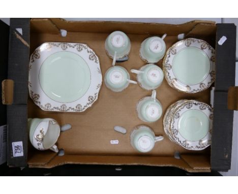 Gilt Decorated China tea set: 