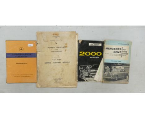 Various original car manuals including e type jaguar: Technical descriptions &amp; specifications of jaguar e type grand tour