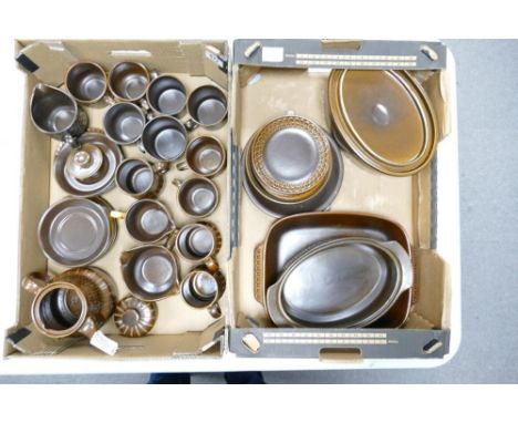 Wedgwood Pennine Dinner &amp; teaware to include: cups, saucers, teapot, side plates, etc. (2 Trays) 