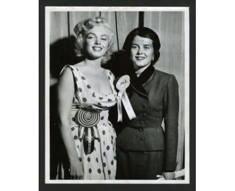 One gelatin silver print or original vintage press reproduction from the archives of the Star Tribune depicting Marilyn Monro