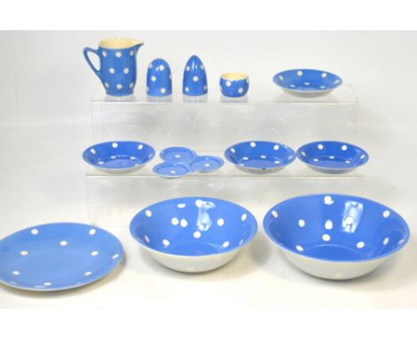 A small quantity of T. G. Green & Co. Ltd. 'Domino' ware to include bowls, plates, saucers and salt. CONDITION REPORT General