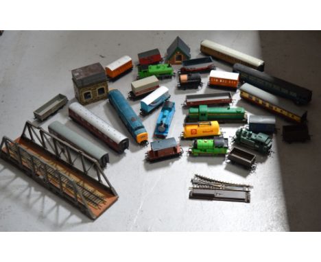 A quantity of playworn model railway items to include Hornby Dublo Thomas the Tank Engine Series engines, 'The Talisman', Int
