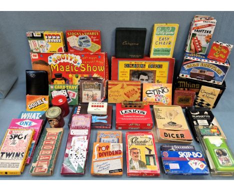 Quantity of mostly vintage games, playing cards accessories Inc. card shuffler, trays etc
all used unchecked