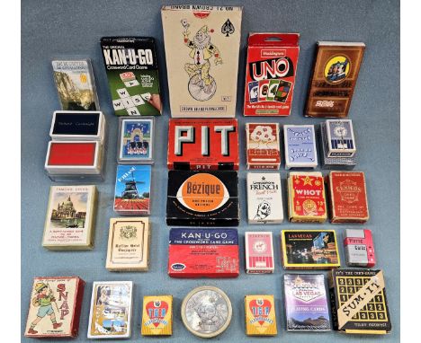 Quantity of Approx. 30 sets of mostly vintage playing cards and card games etc
all unchecked some unopened