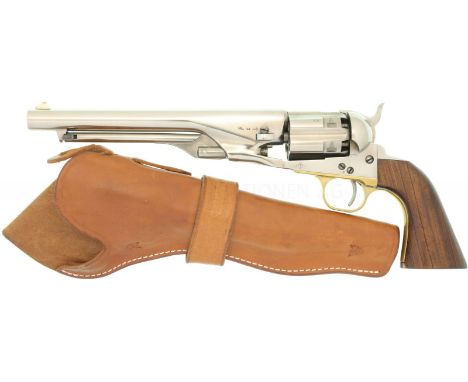  LL 200mm, TL 350mm, Stainless-Steel-Waffe, offener Rahmen, SA-Abzug, Rundlauf, Neusilberkorn. Geflutete Trommel mit 6 Kammer