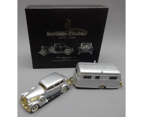 Brooklin Models Collection - limited edition Silver Anniversary Set 1974-1999 containing 1936 Pierce Arrow 1601 Sedan and 193