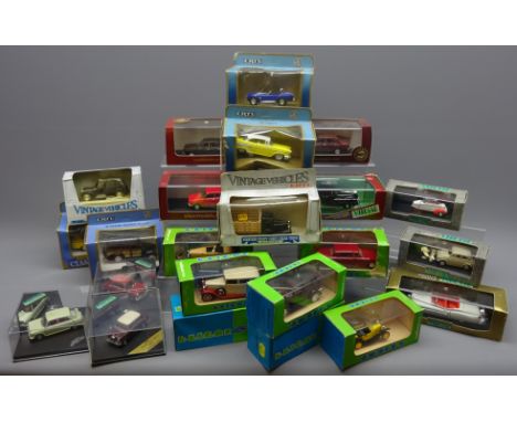 Twenty-three modern die-cast models by Ertl, Vitesse, Eligor and Silas Models including classic and vintage cars, all boxed, 