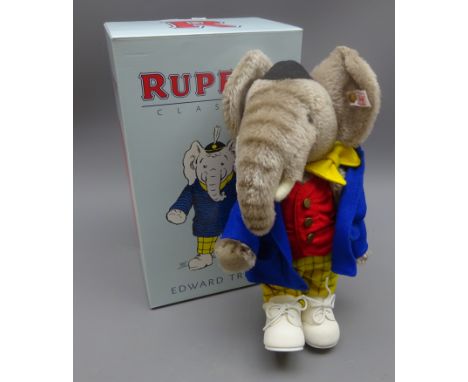Steiff Rupert Classic limited edition 'Edward Trunk' no.00224, boxed with certificate, H28cm Condition Report Click here for 