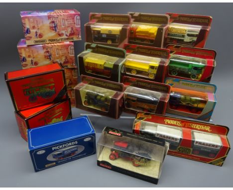 Matchbox - eighteen Models of Yesteryear die-cast steam powered vehicles including four Beers of the World series YGB03/11/12