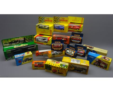 Various makers - eighteen die-cast models including four Corgi Classics commercial vehicles, two Corgi Whizzwheels, Vanguards