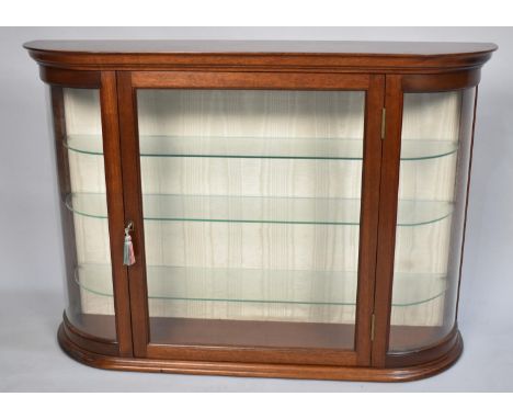 A Modern Mahogany Framed and Glazed Three Shelf Display Cabinet by South Devon Furniture, 87cms Wide and 61cms High 