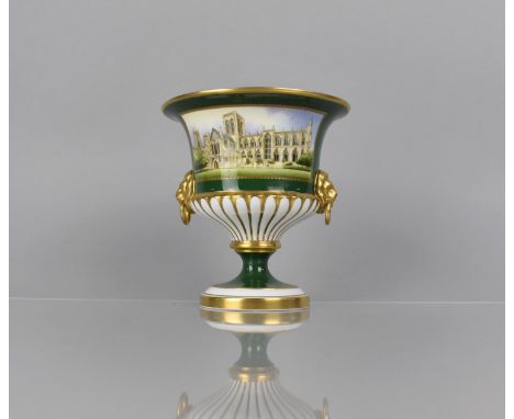 A Royal Worcester Limited Edition Campana Shaped Urn to Commemorate the Restoration of York Minster, Produced for Mulberry Ha