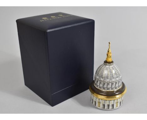 A Boxed Halcyon Days Enamel Musical Box, The Dome of St. Paul's Cathedral 