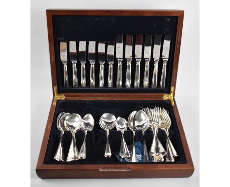 A Cased Canteen of Silver Plated Cutlery for 6 