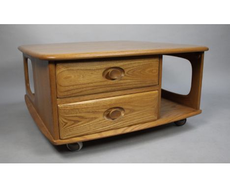 An Ercol Pandora Light Elm Coffee Table, 80cm Square 