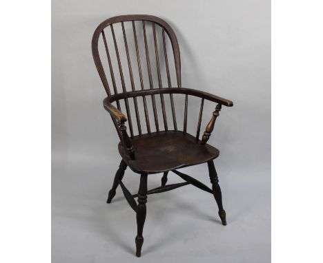 A 19th Century Hoop Back Windsor Comb Back Armchair 