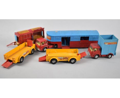 A Collection of Loose Corgi Chipperfield Circus Vehicles and Trailers 