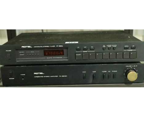 Rotel integrated stereo amplifier RD-820BX and stereo tuner RD850L. Not available for in-house P&P, contact Paul O'Hea at Mai